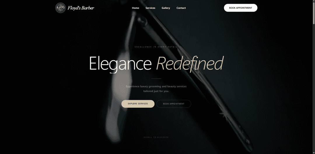 Floyd's Barber - Landing Page
